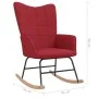 Silla mecedora con reposapiés tela rojo tinto de , Mecedoras - Ref: Foro24-328026, Precio: 160,28 €, Descuento: %