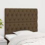 Cabeceros 2 unidades de tela marrón oscuro 90x7x78/88 cm de , Cabeceros y pies de cama - Ref: Foro24-3116653, Precio: 78,17 €...