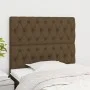 Headboards 2 units of dark brown fabric 90x7x78/88 cm by , Headboards and footboards - Ref: Foro24-3116653, Price: 76,91 €, D...
