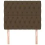 Headboards 2 units of dark brown fabric 90x7x78/88 cm by , Headboards and footboards - Ref: Foro24-3116653, Price: 76,91 €, D...