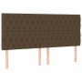 Cabeceros 4 unidades de tela marrón oscuro 100x7x78/88 cm de , Cabeceros y pies de cama - Ref: Foro24-3116693, Precio: 176,06...