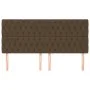 Cabeceros 4 unidades de tela marrón oscuro 100x7x78/88 cm de , Cabeceros y pies de cama - Ref: Foro24-3116693, Precio: 172,73...
