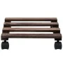 Soporte con ruedas para macetas madera 4 uds cedro 25x25 cm de vidaXL, Soportes para macetas - Ref: Foro24-246442, Precio: 21...