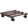 Soporte con ruedas para macetas madera 4 uds cedro 25x25 cm de vidaXL, Soportes para macetas - Ref: Foro24-246442, Precio: 21...