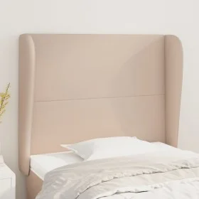 Cabecero con orejas cuero sintético capuchino 93x23x118/128 cm de , Cabeceros y pies de cama - Ref: Foro24-3117759, Precio: 8...