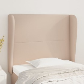 Cabecero con orejas cuero sintético capuchino 93x23x118/128 cm de , Cabeceros y pies de cama - Ref: Foro24-3117759, Precio: 8...