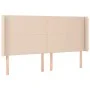 Headboard with ears cappuccino synthetic leather 183x16x118/128 cm by , Headboards and footboards - Ref: Foro24-3119407, Pric...