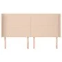 Headboard with ears cappuccino synthetic leather 183x16x118/128 cm by , Headboards and footboards - Ref: Foro24-3119407, Pric...