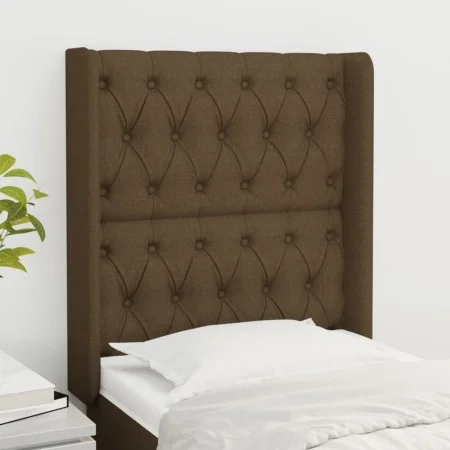 Kopfteil mit dunkelbraunen Stoffohren 83x16x118/128 cm von , Kopf- und Fußteile - Ref: Foro24-3119893, Preis: 89,82 €, Rabatt: %
