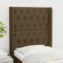 Headboard with dark brown fabric ears 83x16x118/128 cm by , Headboards and footboards - Ref: Foro24-3119893, Price: 89,82 €, ...