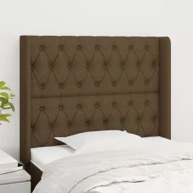 Headboard with dark brown fabric ears 103x16x118/128 cm by , Headboards and footboards - Ref: Foro24-3119909, Price: 99,58 €,...