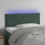 Cabecero con LED de terciopelo verde oscuro 90x5x78/88 cm de , Cabeceros y pies de cama - Ref: Foro24-3121371, Precio: 50,34 ...
