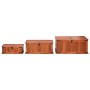Baúl de almacenamiento 3 piezas de madera maciza de acacia de vidaXL, Baúles de almacenamiento - Ref: Foro24-247243, Precio: ...