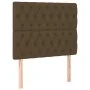 Headboard with LED lights dark brown fabric 90x7x118/128 cm by , Headboards and footboards - Ref: Foro24-3122745, Price: 87,0...