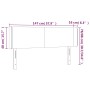 Cabecero con LED cuero sintético capuchino 147x16x78/88 cm de , Cabeceros y pies de cama - Ref: Foro24-3123051, Precio: 67,23...