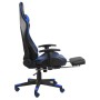Silla gaming giratoria con reposapiés PVC azul en Sillas gaming | Comprar online en Foru.es
