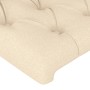 Cabecero con LED de tela color crema 147x16x118/128 cm de , Cabeceros y pies de cama - Ref: Foro24-3124387, Precio: 166,05 €,...