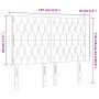 Cabecero con LED de tela color crema 147x16x118/128 cm de , Cabeceros y pies de cama - Ref: Foro24-3124387, Precio: 166,05 €,...