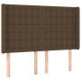 Cabecero con LED de tela marrón oscuro 147x16x118/128 cm de , Cabeceros y pies de cama - Ref: Foro24-3124483, Precio: 123,31 ...