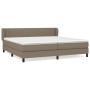 Cama box spring con colchón tela gris taupe 200x200 cm de , Camas y somieres - Ref: Foro24-3126433, Precio: 619,67 €, Descuen...