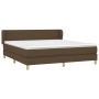Cama box spring con colchón tela marrón oscuro 180x200 cm de , Camas y somieres - Ref: Foro24-3126664, Precio: 545,73 €, Desc...