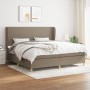 Cama box spring con colchón tela gris taupe 200x200 cm de , Camas y somieres - Ref: Foro24-3128393, Precio: 761,15 €, Descuen...