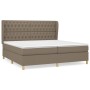 Cama box spring con colchón tela gris taupe 200x200 cm de , Camas y somieres - Ref: Foro24-3128793, Precio: 865,02 €, Descuen...