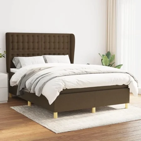 Boxspringbett mit dunkelbrauner Stoffmatratze 140x200 cm von , Betten und Lattenroste - Ref: Foro24-3128848, Preis: 501,00 €,...