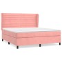 Cama box spring con colchón terciopelo rosa 160x200 cm de , Camas y somieres - Ref: Foro24-3129284, Precio: 556,47 €, Descuen...