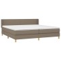 Cama box spring con colchón tela gris taupe 200x200 cm de , Camas y somieres - Ref: Foro24-3130141, Precio: 643,55 €, Descuen...