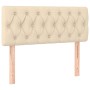 Cama box spring con colchón tela color crema 90x200 cm de , Camas y somieres - Ref: Foro24-3130486, Precio: 293,85 €, Descuen...