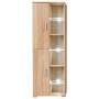 Mueble de salón de pared para TV con luces LED roble Sonoma de vidaXL, Muebles TV - Ref: Foro24-246029, Precio: 574,36 €, Des...