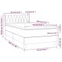 Box spring bed with cream fabric mattress 90x200 cm by , Beds and slatted bases - Ref: Foro24-3130486, Price: 279,43 €, Disco...