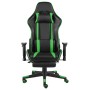 Silla gaming giratoria con reposapiés PVC verde en Sillas gaming | Comprar online en Foru.es