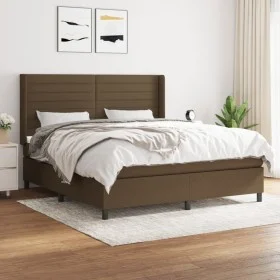 Boxspringbett mit dunkelbrauner Stoffmatratze 160x200 cm von , Betten und Lattenroste - Ref: Foro24-3131524, Preis: 535,96 €,...