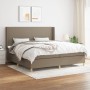 Cama box spring con colchón tela gris taupe 200x200 cm de , Camas y somieres - Ref: Foro24-3131861, Precio: 754,73 €, Descuen...