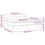 Cama box spring colchón y luces LED tela gris taupe 200x200 cm de , Camas y somieres - Ref: Foro24-3133265, Precio: 626,45 €,...