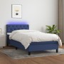 Cama box spring colchón y luces LED tela azul 80x200 cm de , Camas y somieres - Ref: Foro24-3133355, Precio: 303,64 €, Descue...