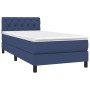 Cama box spring colchón y luces LED tela azul 80x200 cm de , Camas y somieres - Ref: Foro24-3133355, Precio: 303,64 €, Descue...