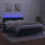 Cama box spring colchón y LED terciopelo verde oscuro 140x190cm de , Camas y somieres - Ref: Foro24-3134462, Precio: 450,01 €...