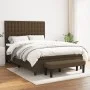 Box spring bed with dark brown fabric mattress 140x200 cm by , Beds and slatted bases - Ref: Foro24-3136920, Price: 526,12 €,...