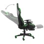 Silla gaming giratoria con reposapiés PVC verde en Sillas gaming | Comprar online en Foru.es