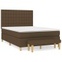 Cama box spring con colchón tela marrón oscuro 140x200 cm de , Camas y somieres - Ref: Foro24-3137480, Precio: 536,94 €, Desc...