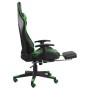 Silla gaming giratoria con reposapiés PVC verde en Sillas gaming | Comprar online en Foru.es