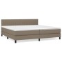 Cama box spring con colchón tela gris taupe 200x200 cm de , Camas y somieres - Ref: Foro24-3140245, Precio: 616,33 €, Descuen...