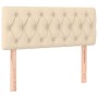 Cama box spring con colchón tela color crema 90x200 cm de , Camas y somieres - Ref: Foro24-3140270, Precio: 294,25 €, Descuen...