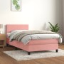 Cama box spring con colchón terciopelo rosa 90x200 cm de , Camas y somieres - Ref: Foro24-3141166, Precio: 285,78 €, Descuent...