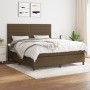 Cama box spring con colchón tela marrón oscuro 160x200 cm de , Camas y somieres - Ref: Foro24-3141868, Precio: 553,67 €, Desc...