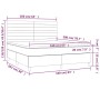Cama box spring con colchón tela marrón oscuro 160x200 cm de , Camas y somieres - Ref: Foro24-3141868, Precio: 553,67 €, Desc...