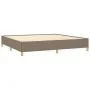 Box spring bed with taupe gray fabric mattress 200x200 cm by , Beds and slatted bases - Ref: Foro24-3142525, Price: 711,64 €,...